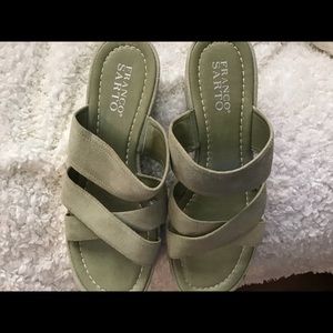 Franco Sarto wedges green size 8 1/2